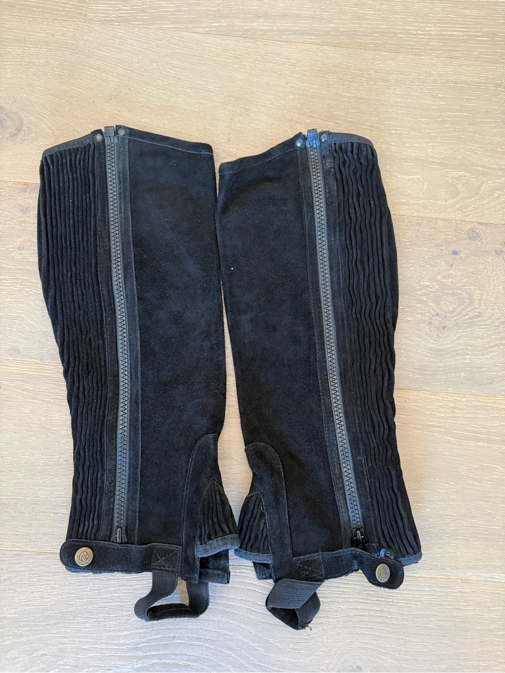 Women’s Black Suede Riding Half Chaps- -NWT